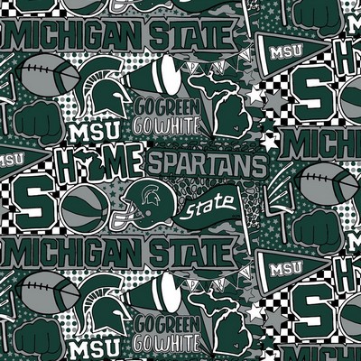 Foust Textiles Inc Michigan State Spartans Pop Art 