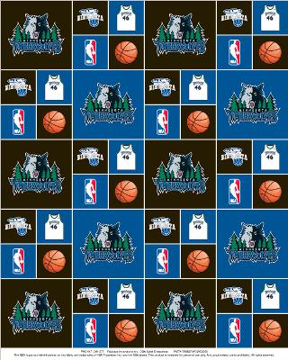 Foust Textiles Inc Minnesota Timberwolves Cotton 