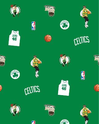Foust Textiles Inc Boston Celtics Allover Fleece 