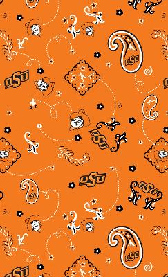 Foust Textiles Inc Oklahoma State Cowboys Bandana Cotton Print 