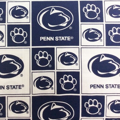Foust Textiles Inc Penn State Navy and White