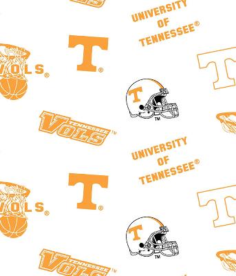 Foust Textiles Inc Tennessee Volunteers Cotton Print - White 