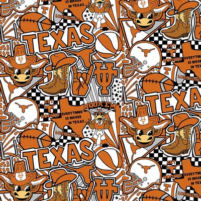 Foust Textiles Inc Texas Longhorns Pop Art 