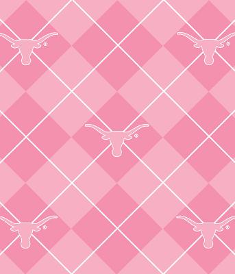Foust Textiles Inc Pink Texas Longhorns Argyle Fleece 