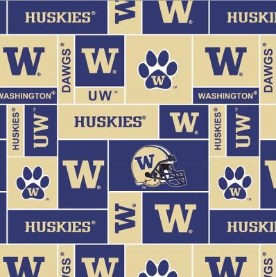 Foust Textiles Inc Washington Huskies Block Fleece 