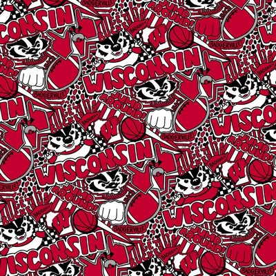 Foust Textiles Inc Wisconsin Badgers Pop Art 