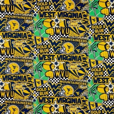 Foust Textiles Inc West Virginia Mountaineers Pop Art 