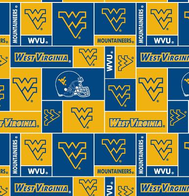 Foust Textiles Inc West Virginia Mountaineers Block Fleece 