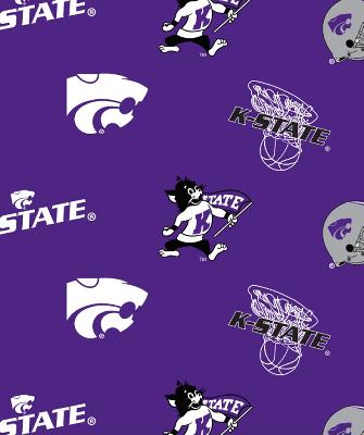 Foust Textiles Inc Kansas State Wildcats Purple Cotton Print 