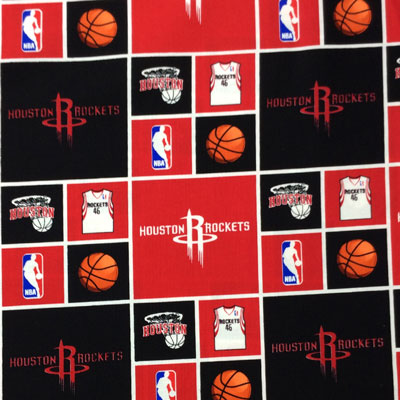 Foust Textiles Inc Houston Rockets Red and Black
