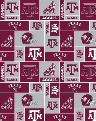 Foust Textiles Inc Texas A&M Aggies Block Fleece 