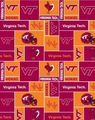 Foust Textiles Inc Virginia Tech Hokies Block Fleece 