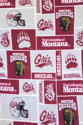 Foust Textiles Inc Montana Grizzlies Block Fleece 