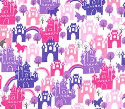 Michael Miller Fabrics Castles in the Sky Pink