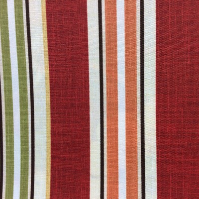 Plaza Fabrics Baja-Linen-Stripe Cherry Red