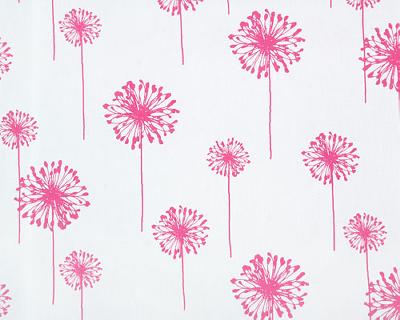 Premier Prints Dandelion White Candy Pink
