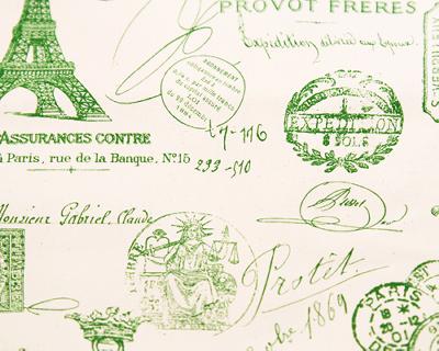 Premier Prints French Stamp Grasshopper Kelly Natural