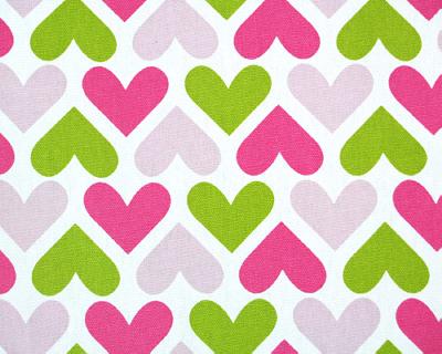 Premier Prints I Heart U  Chartreuse - Candy Pink