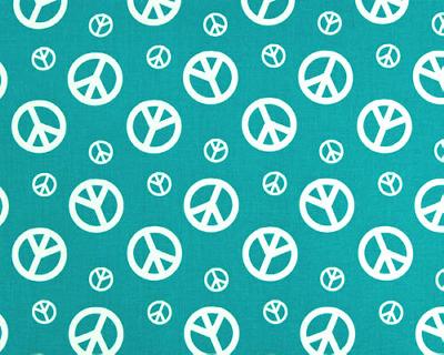 Premier Prints Peace True Turquoise