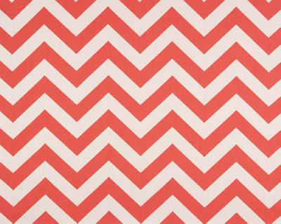 Premier Prints Zig Zag Coral White