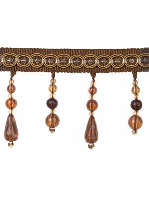 Robert Allen Trim Classic Bead Fringe Chocolate