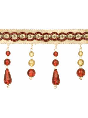 Robert Allen Trim Classic Bead Fringe Crimson