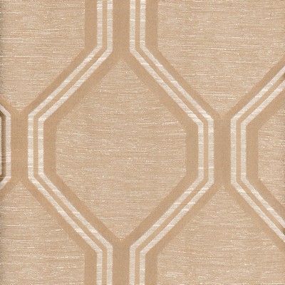 Heritage Fabrics Arbor Wheat Brown Polyester  Blend Lattice and Fretwork fabric by the yard.