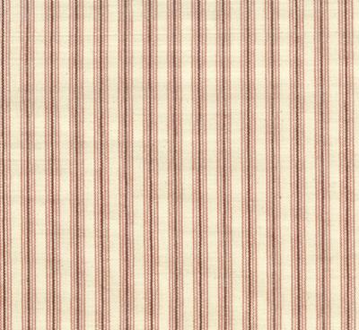 Roth and Tompkins Textiles Catalina Nantucket Red Red Drapery Cotton Ticking Stripe Everyday Ticking fabric by the yard.