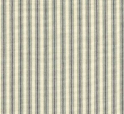 Roth and Tompkins Textiles Catalina Black Pearl Beige Drapery Cotton Ticking Stripe Everyday Ticking fabric by the yard.