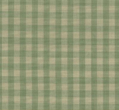 Roth and Tompkins Textiles Chester Sage Green Drapery Cotton Small Check Check fabric by the yard.
