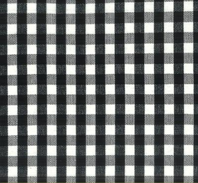 Roth and Tompkins Textiles Chester Black White White Drapery Cotton Small Check Check fabric by the yard.