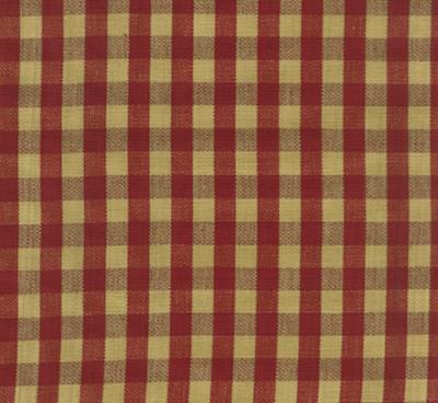 Roth and Tompkins Textiles Chester Claret Red Drapery Cotton Small Check Check fabric by the yard.