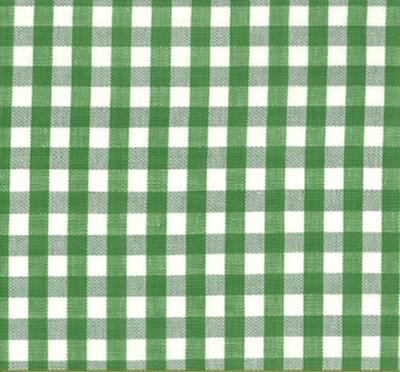 Roth and Tompkins Textiles Chester Kiwi Green Drapery Cotton Small Check Check fabric by the yard.