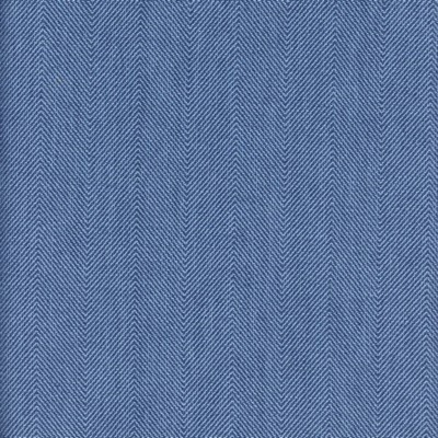Roth and Tompkins Textiles Copley Solid Chambray Blue Cotton Herringbone fabric by the yard.