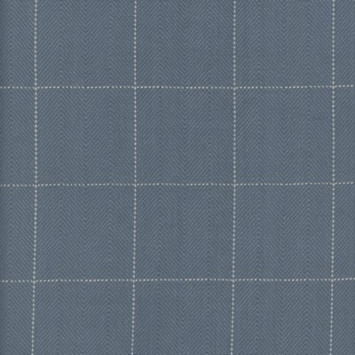 Roth and Tompkins Textiles Copley Square Bay Blue new roth 2024 Blue Cotton Cotton Check  Fabric fabric by the yard.