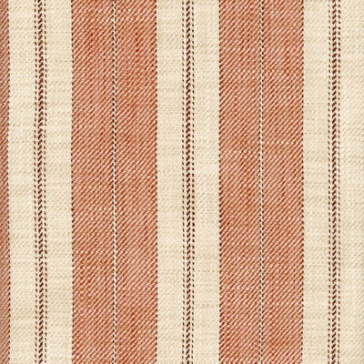 Roth and Tompkins Textiles Cotswald Paprika new roth 2024 Orange Polyester Polyester Striped  Fabric fabric by the yard.