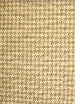 Roth and Tompkins Textiles Houndstooth Straw Brown NA Cotton Houndstooth fabric by the yard.