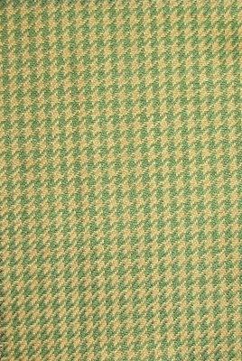 Roth and Tompkins Textiles Houndstooth Camel/New Olive Green NA Cotton Houndstooth fabric by the yard.