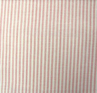 Roth and Tompkins Textiles Essex Rose/White Pink NA Cotton Fire Rated Fabric Ticking Stripe Striped TexturesSmall Striped Striped Ticking Everyday Ticking fabric by the yard.