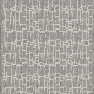 Heritage Fabrics Delray Cement Grey Polyester Abstract fabric by the yard.