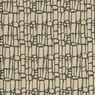 Heritage Fabrics Delray Umber Brown Polyester Abstract fabric by the yard.