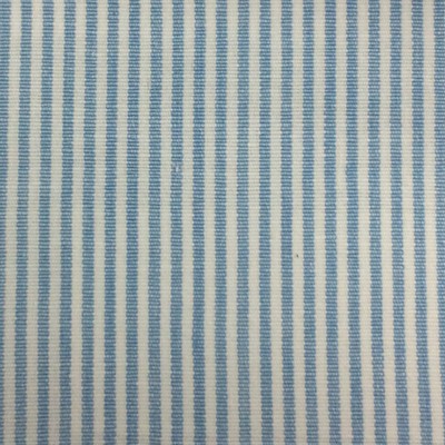 Roth and Tompkins Textiles Essex Cornflower Blue Multipurpose Cotton Fire Rated Fabric Light Duty Striped Ticking Stripe Small Striped fabric by the yard.