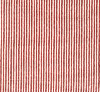 Roth and Tompkins Textiles Essex Berry White White Multipurpose Cotton Fire Rated Fabric Ticking Stripe Everyday Ticking fabric by the yard.