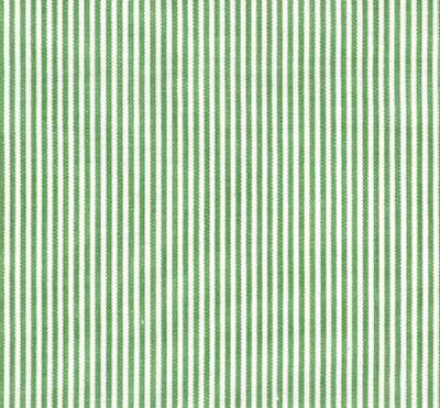 Roth and Tompkins Textiles Essex Kiwi Green Multipurpose Cotton Fire Rated Fabric Ticking Stripe Everyday Ticking fabric by the yard.