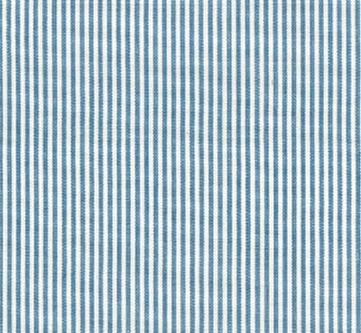 Roth and Tompkins Textiles Essex Sky Blue Multipurpose Cotton Fire Rated Fabric Ticking Stripe Everyday Ticking fabric by the yard.