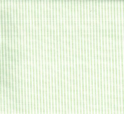 Roth and Tompkins Textiles Essex Pale Citrus Green Multipurpose Cotton Fire Rated Fabric Ticking Stripe Everyday Ticking fabric by the yard.