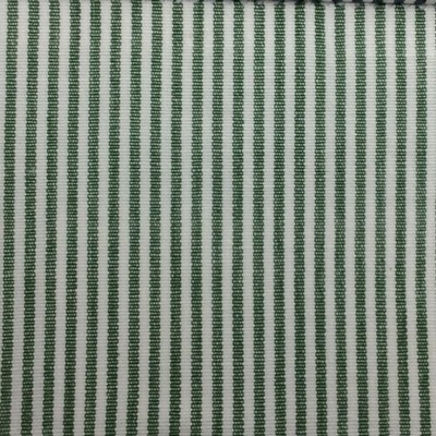 Roth and Tompkins Textiles Essex Spring Green Multipurpose Cotton Fire Rated Fabric Light Duty Striped Ticking Stripe Small Striped fabric by the yard.