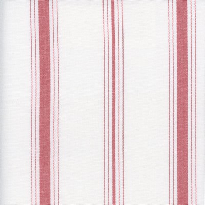 Roth and Tompkins Textiles Fenwick Tuscan Red Red Polyester Striped fabric by the yard.