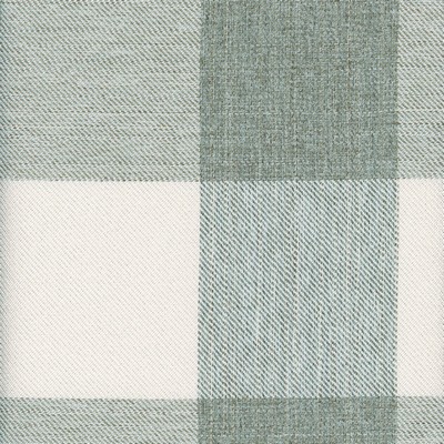 Roth and Tompkins Textiles Fleetwood Fern Green Polyester Buffalo Check Check Plaid  and Tartan fabric by the yard.