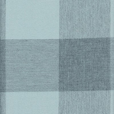 Roth and Tompkins Textiles Fleetwood Harbor Blue Polyester Buffalo Check Check Plaid  and Tartan fabric by the yard.